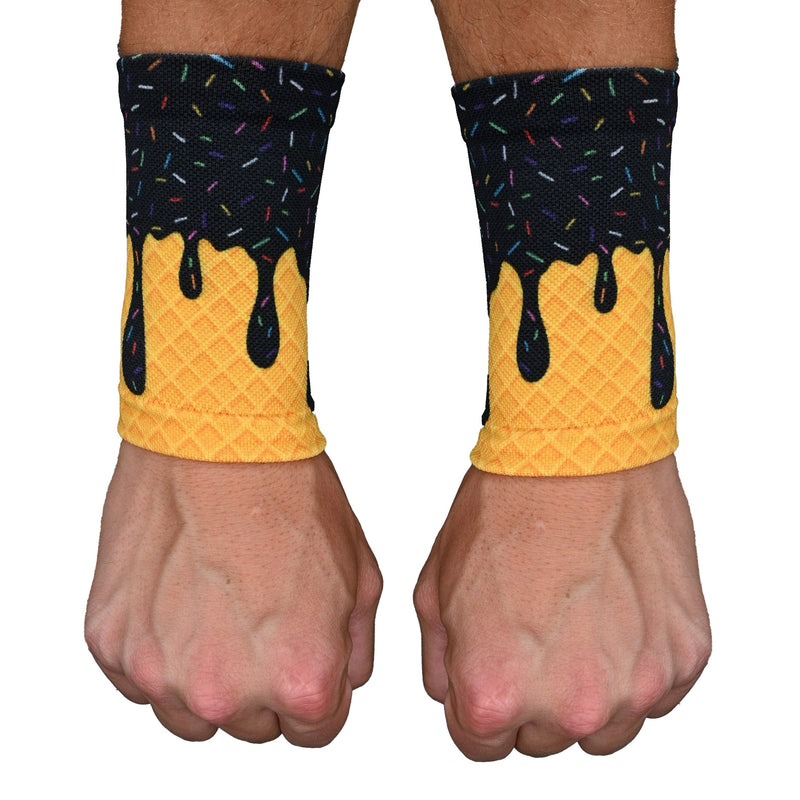 Load image into Gallery viewer, Black Ice Cream Wrist Support Sleeves

