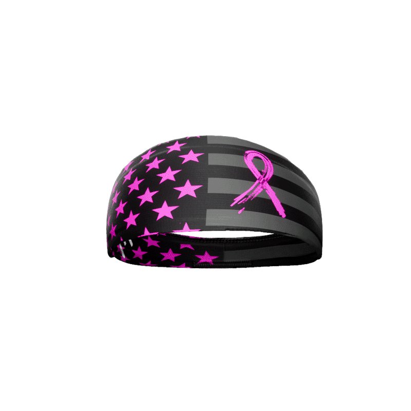 Load image into Gallery viewer, Shadow USA Flag - Breast Cancer Awareness Headband
