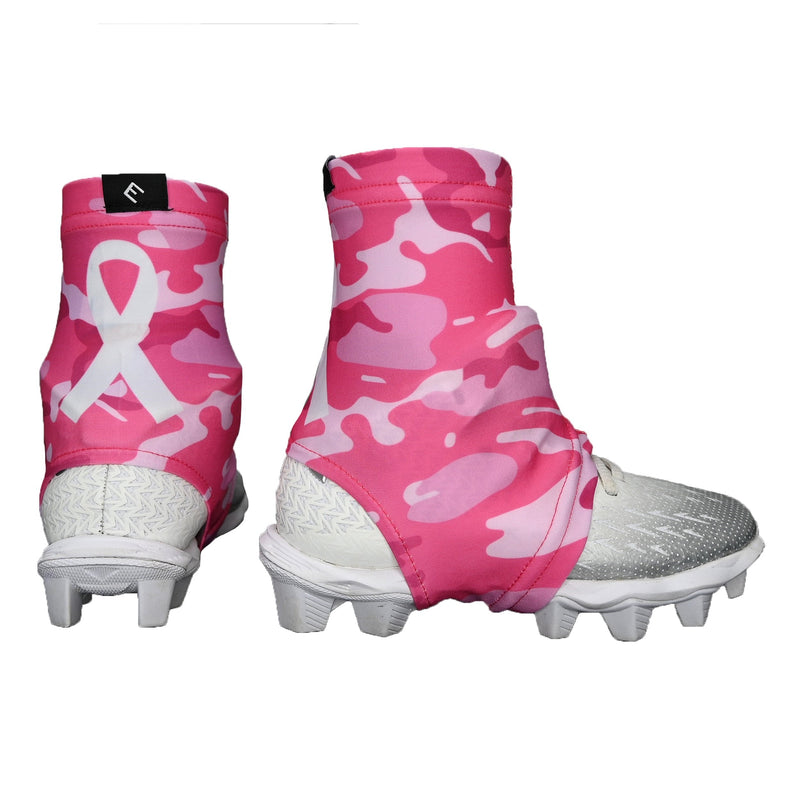 Load image into Gallery viewer, Pink Camo Breast Cancer Awareness Cross Cleat Covers
