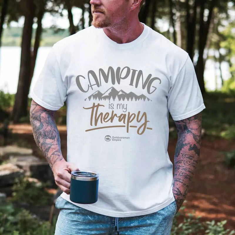 Load image into Gallery viewer, Camping Is My Therapy Man T-Shirt
