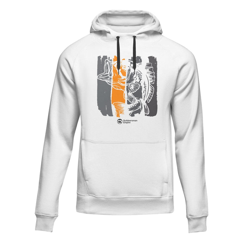 Load image into Gallery viewer, Fishing Grunge Bars&#39; Adult Fleece Hooded Sweatshirt
