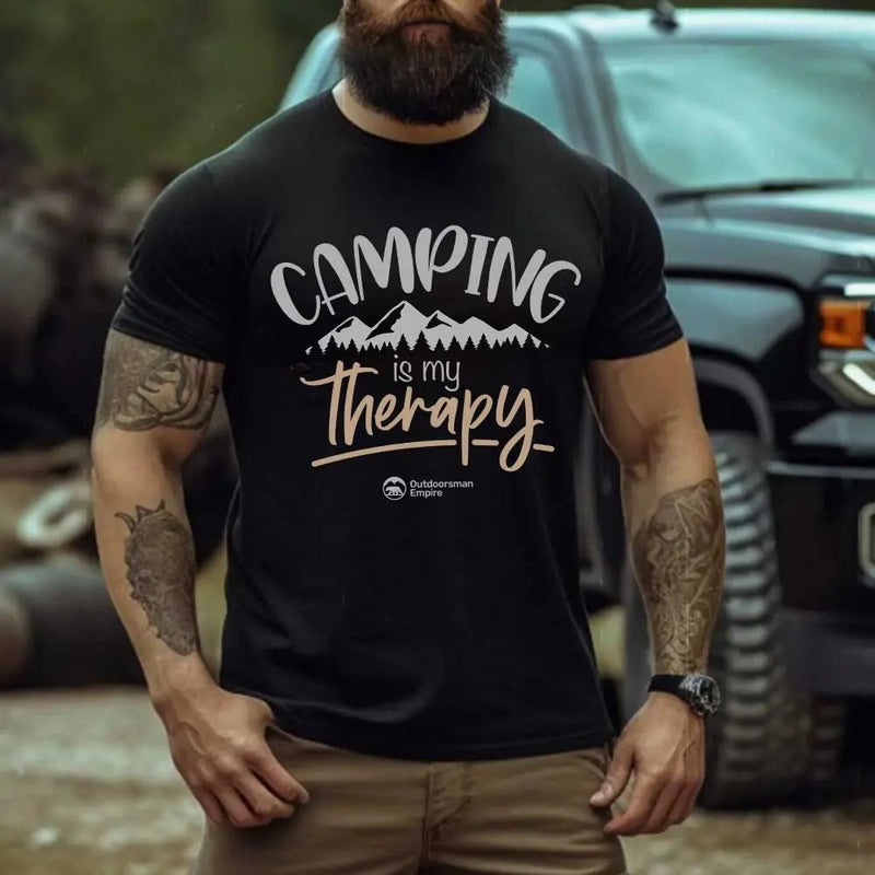 Load image into Gallery viewer, Camping Is My Therapy Man T-Shirt
