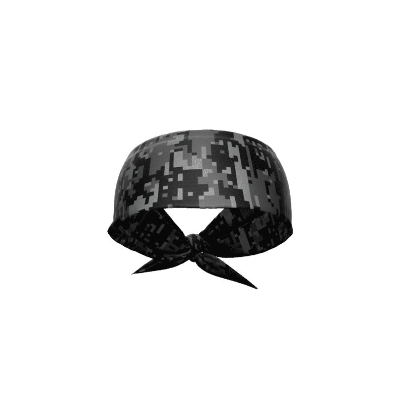 Load image into Gallery viewer, Black Digi Camo Tie Headband
