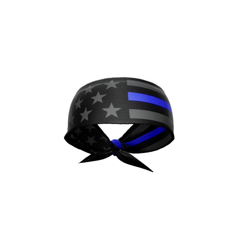 Load image into Gallery viewer, Thin Blue Line Tie Headband

