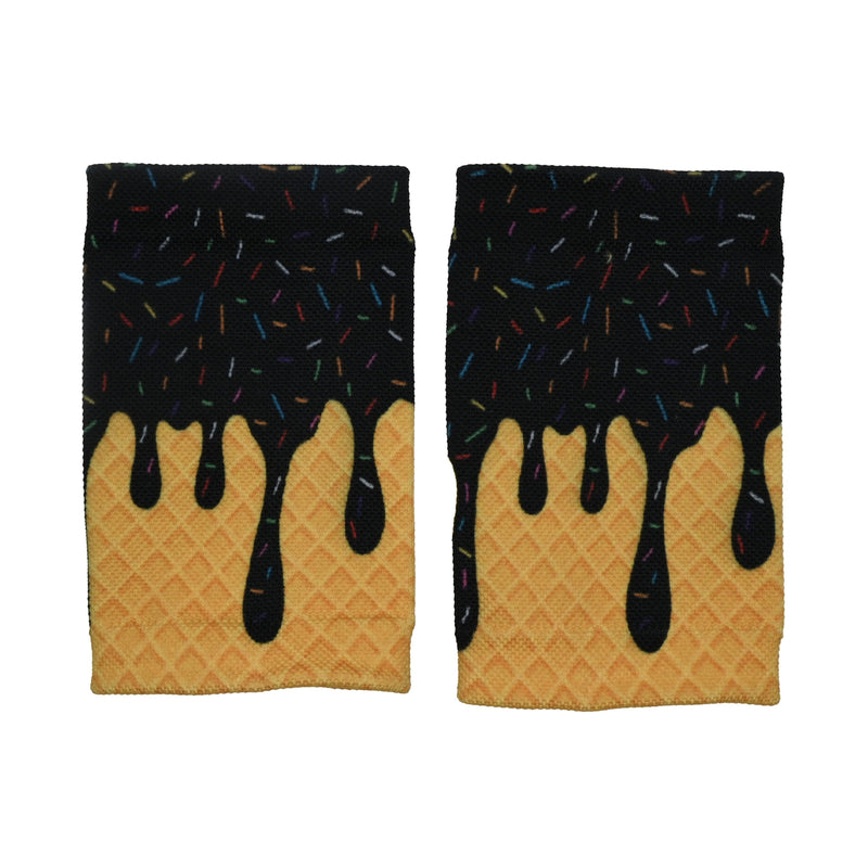 Load image into Gallery viewer, Black Ice Cream Wrist Support Sleeves
