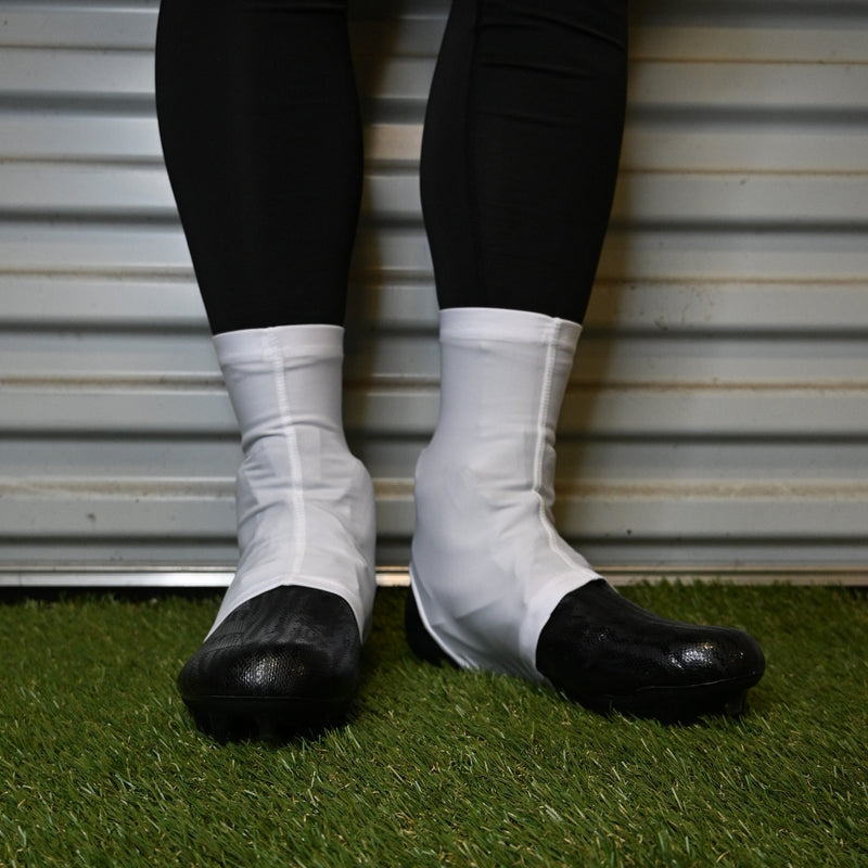 Load image into Gallery viewer, Faith Cross White Cleat Covers
