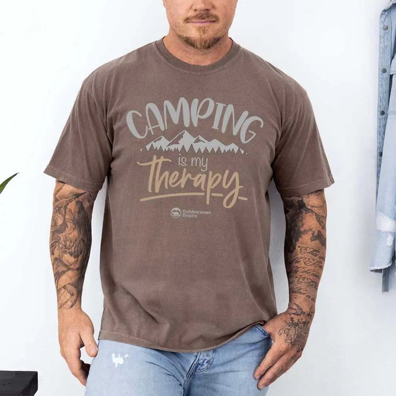 Load image into Gallery viewer, Camping Is My Therapy Man T-Shirt

