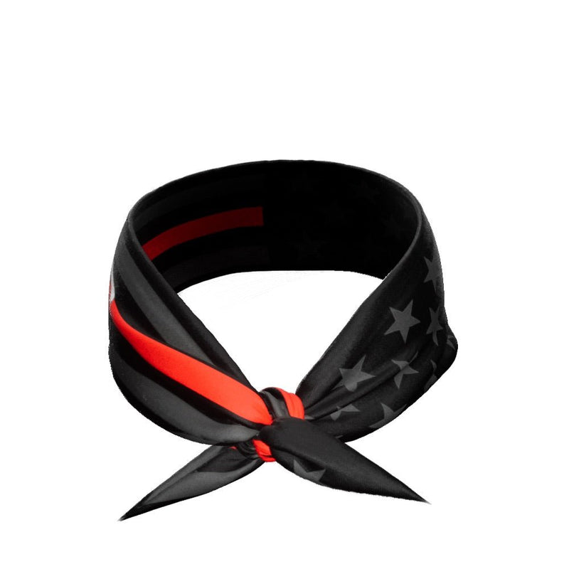 Load image into Gallery viewer, Thin Red Line Tie Headband
