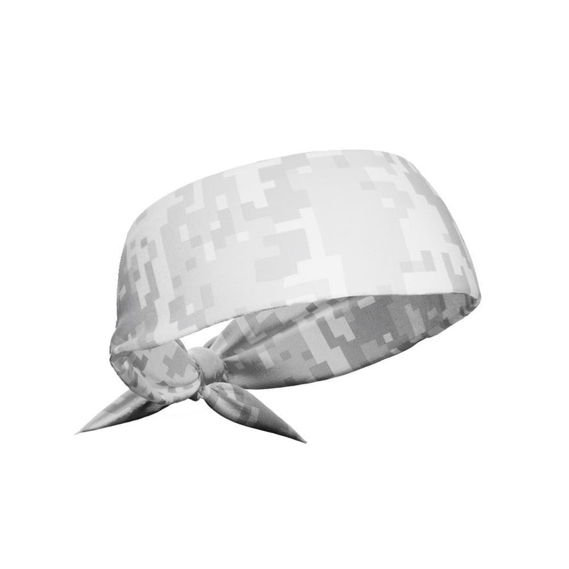Load image into Gallery viewer, White Digi Camo Tie Headband
