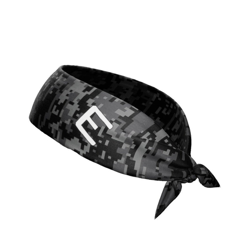 Load image into Gallery viewer, Black Digi Camo Tie Headband
