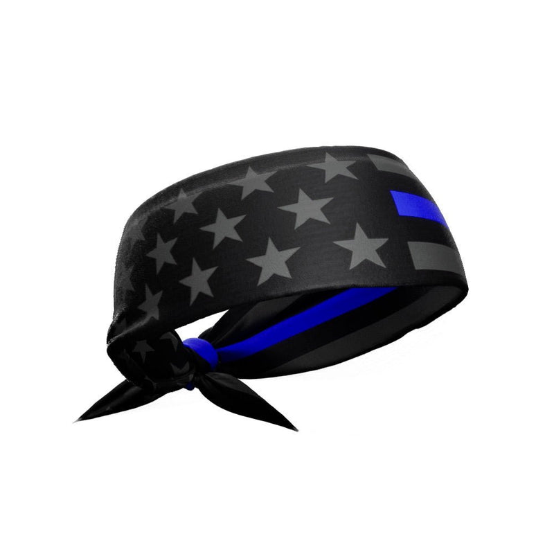Load image into Gallery viewer, Thin Blue Line Tie Headband
