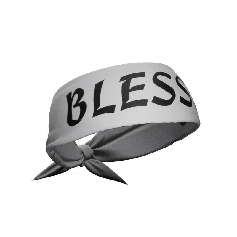 Load image into Gallery viewer, Grey BLESSED Tie Headband
