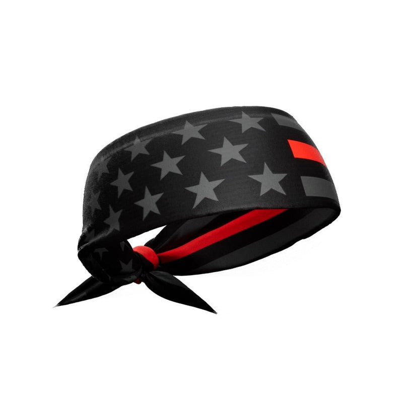Load image into Gallery viewer, Thin Red Line Tie Headband
