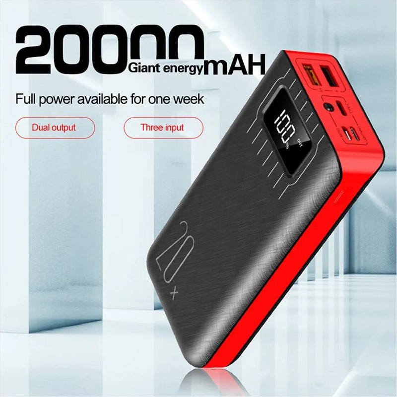 Load image into Gallery viewer, 20000mAh External Battery Power Bank Dual USB With LED Flashlight
