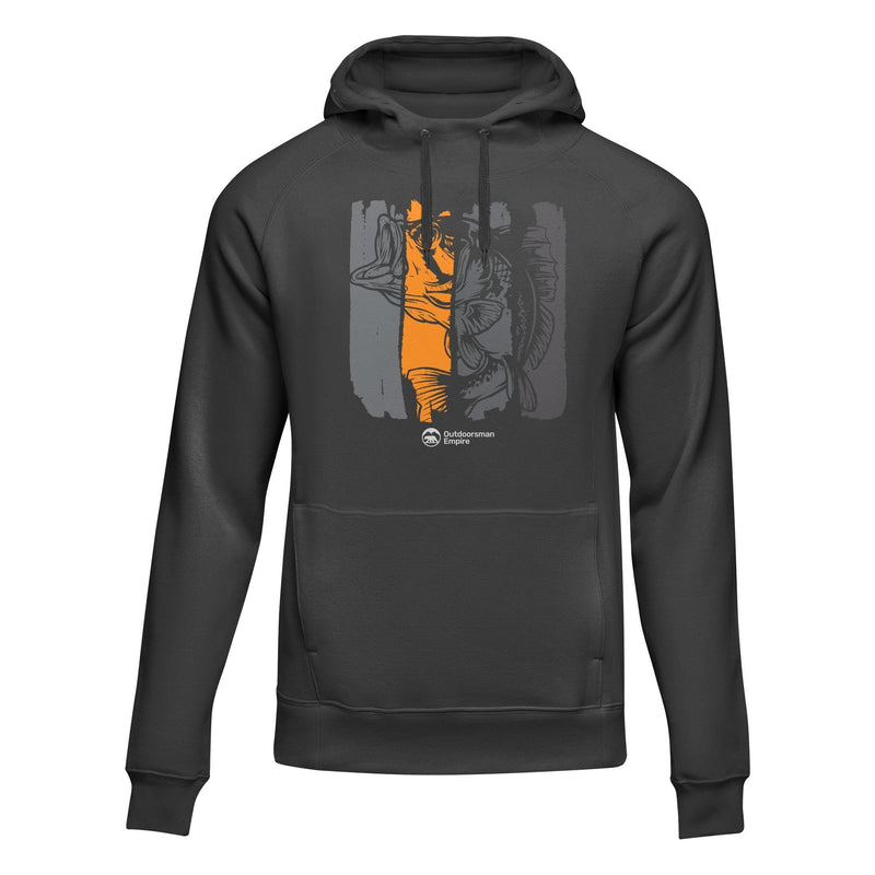 Load image into Gallery viewer, Fishing Grunge Bars&#39; Adult Fleece Hooded Sweatshirt
