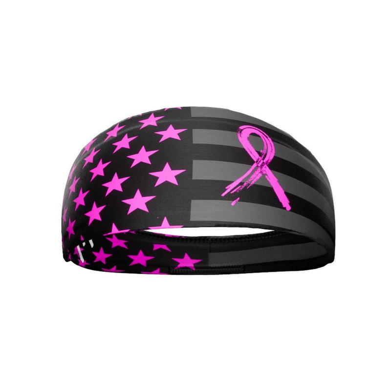 Load image into Gallery viewer, Shadow USA Flag - Breast Cancer Awareness Headband
