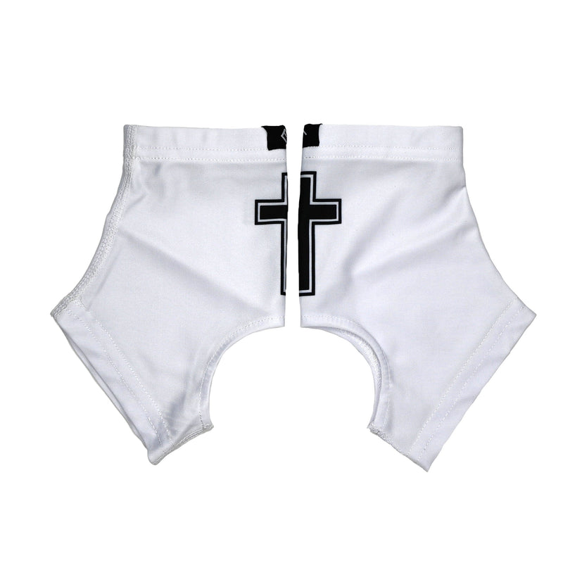 Load image into Gallery viewer, Faith Cross White Cleat Covers
