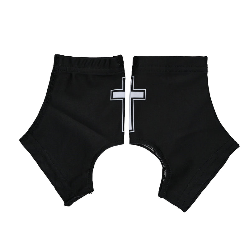 Load image into Gallery viewer, Faith Cross Black Cleat Covers
