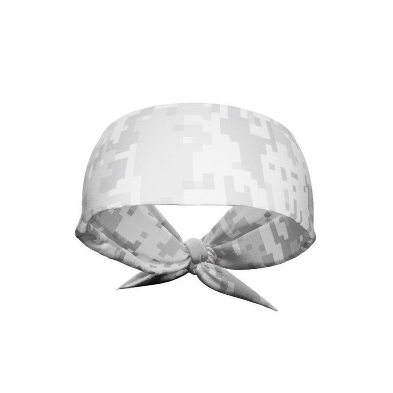 Load image into Gallery viewer, White Digi Camo Tie Headband
