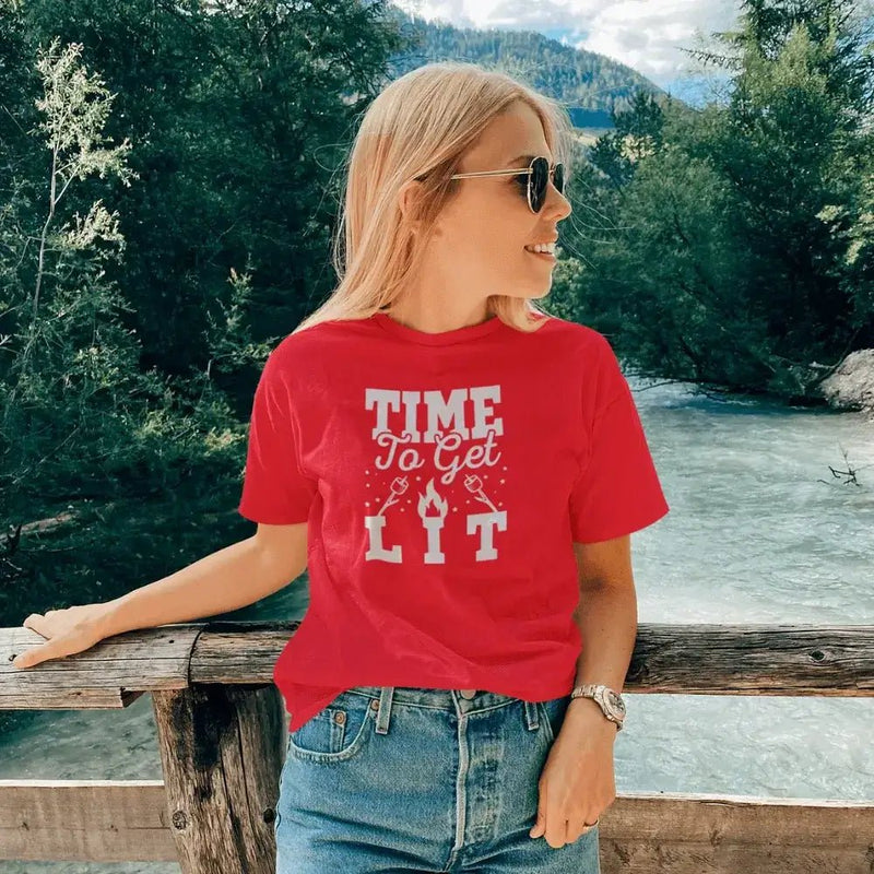 Load image into Gallery viewer, Time to Get Lit Women Slim Fit T-Shirt

