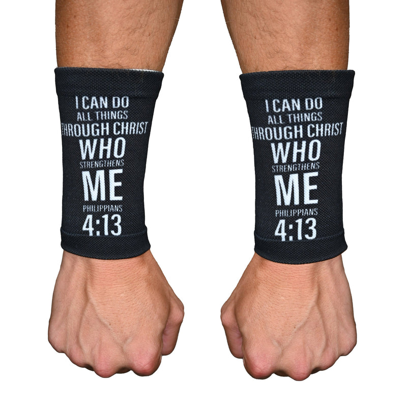 Load image into Gallery viewer, Philippians 4:13 Cross Wrist Support Sleeves
