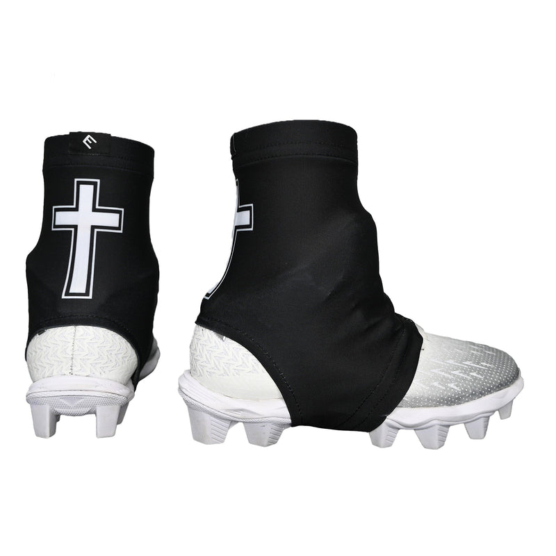 Load image into Gallery viewer, Faith Cross Black Cleat Covers
