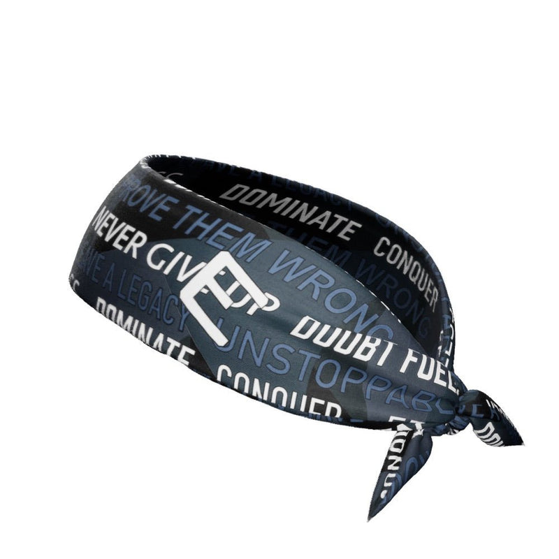 Load image into Gallery viewer, Dark Motivational Tie Headband
