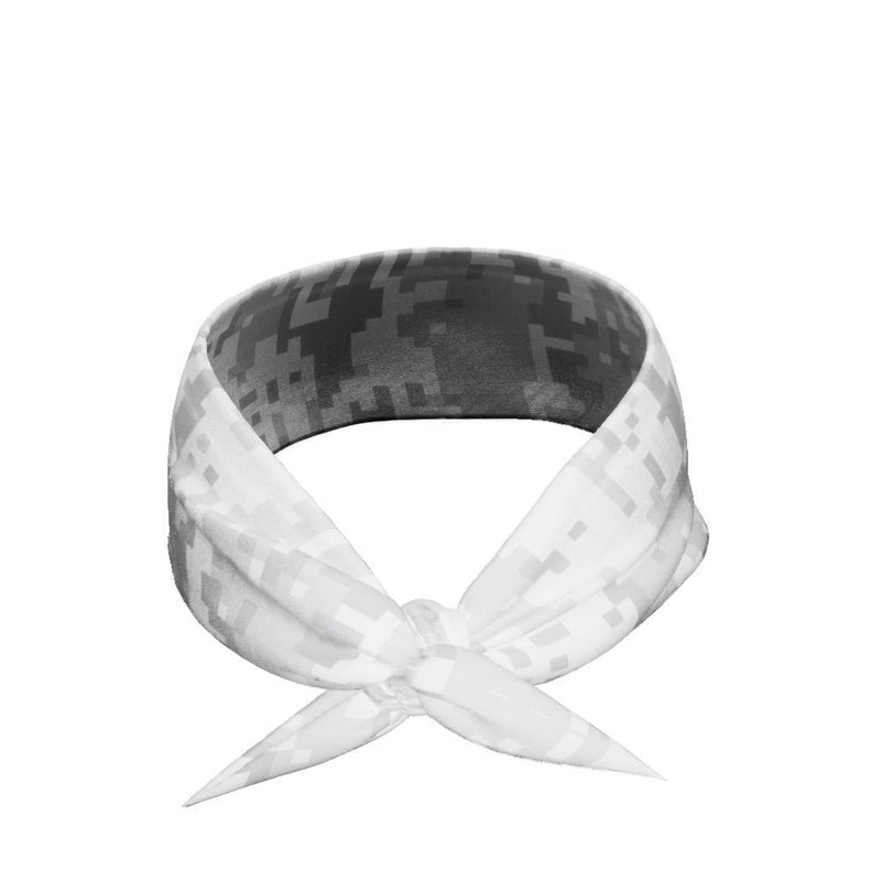 Load image into Gallery viewer, White Digi Camo Tie Headband
