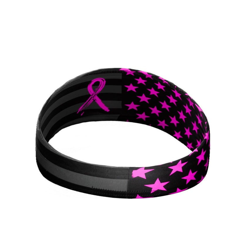 Load image into Gallery viewer, Shadow USA Flag - Breast Cancer Awareness Headband
