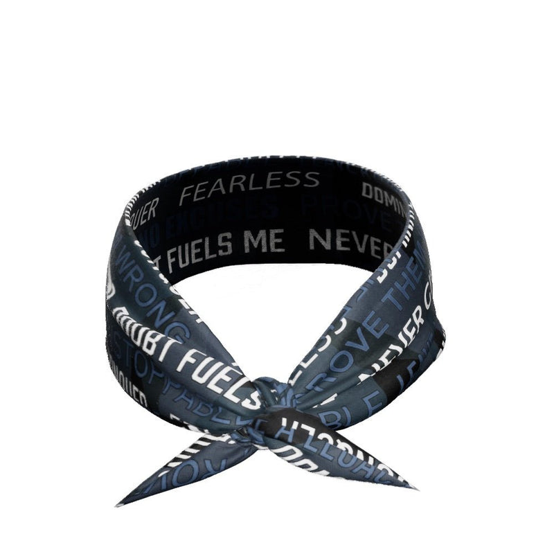 Load image into Gallery viewer, Dark Motivational Tie Headband
