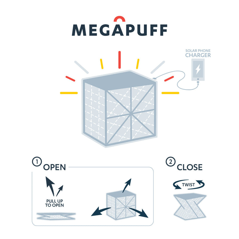 Load image into Gallery viewer, MEGAPUFF™ Solar Lantern &amp; Phone Charger - Power Bank
