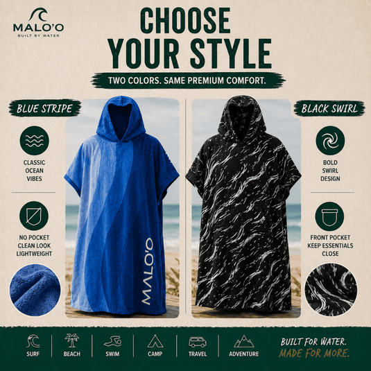 Mehana Changing Poncho – Quick-Dry Surf Poncho & Hooded Towel for Beach & Water Adventures