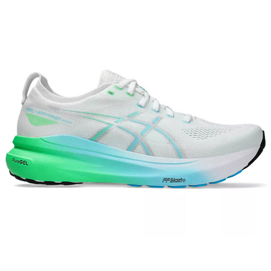 Men's Asics Gel-Kayano 31, White/Bright Cyan, 12 D Medium - Skoutley Outdoors LLC