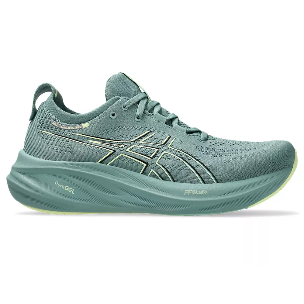 Men's Asics GEL-Nimbus 26, Celadon/Light Celadon, 12 D Medium - Skoutley Outdoors LLC