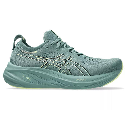 Men's Asics GEL-Nimbus 26, Celadon/Light Celadon, 12 D Medium - Skoutley Outdoors LLC