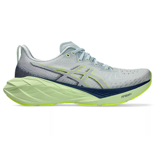 Men's Asics Novablast 4, Cool Grey/Blue Expanse, 11.5 D Medium - Skoutley Outdoors LLC
