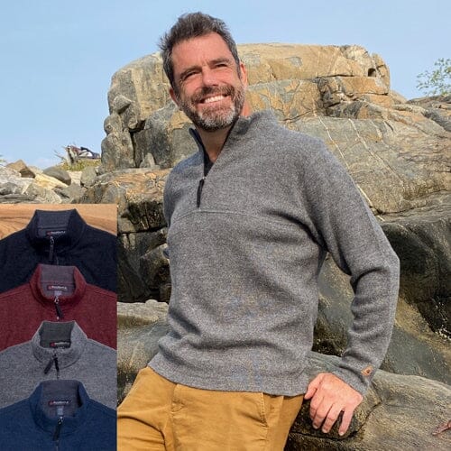 Load image into Gallery viewer, Men's Bucksport Half-Zip Alpaca Pullover
