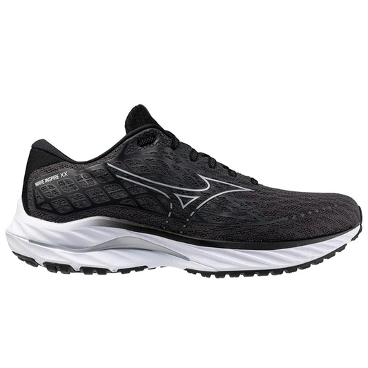 Men's Mizuno Wave Inspire 20, Ebony/White Sand, 9 D Medium - Skoutley Outdoors LLC