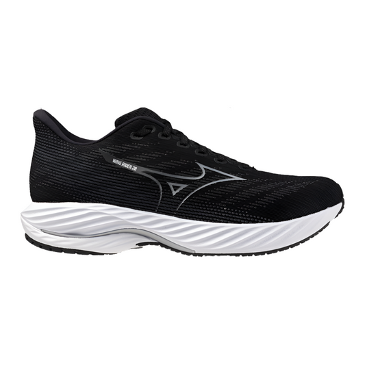 Men's Mizuno Wave Rider 28, Black/Silver, 11.5 D Medium - Skoutley Outdoors LLC