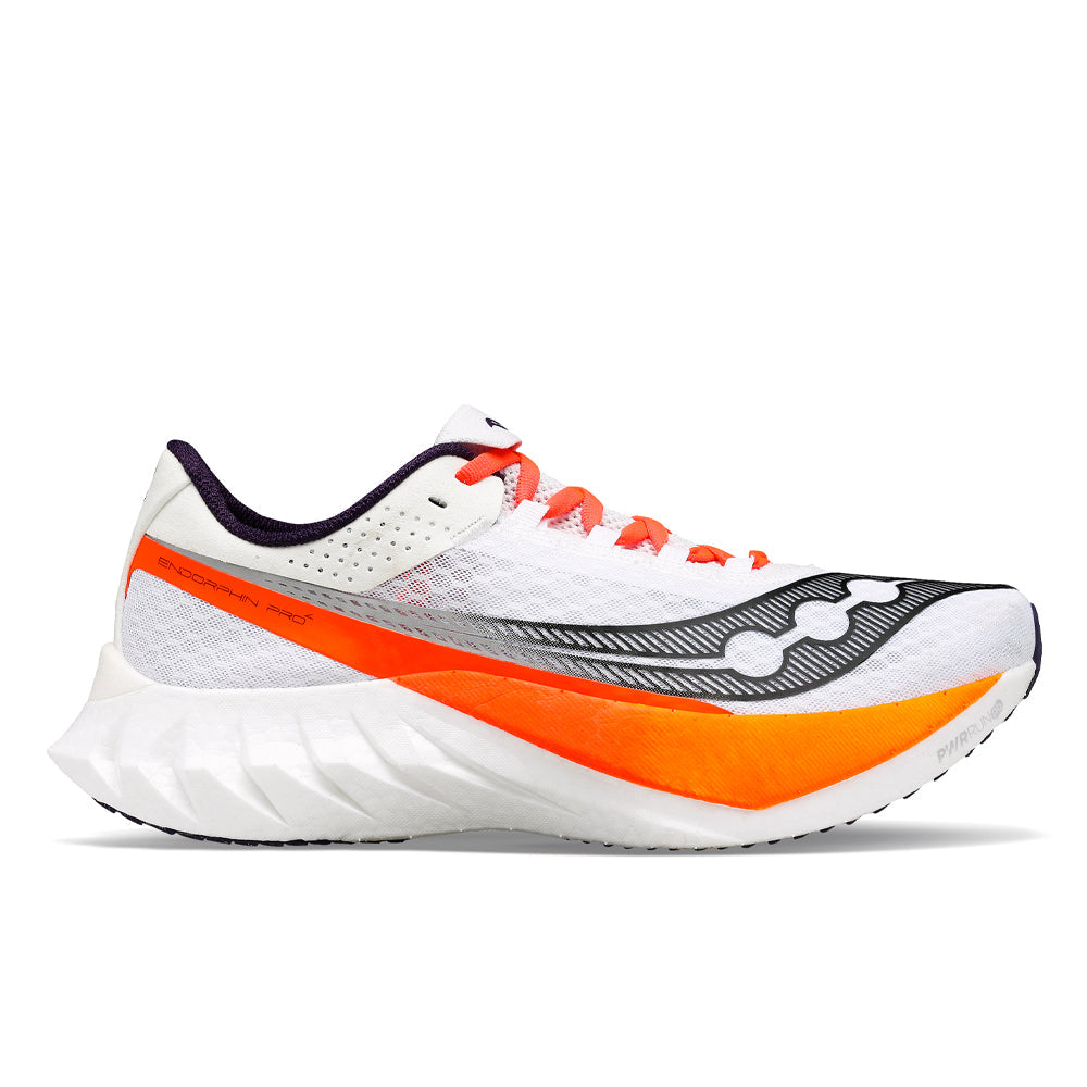 Men's Saucony Endorphin Pro 4, White/Black, 12 D Medium - Skoutley Outdoors LLC