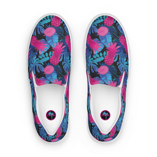 Rad Palm Pineapple Express Men’s Slip On Canvas Shoes