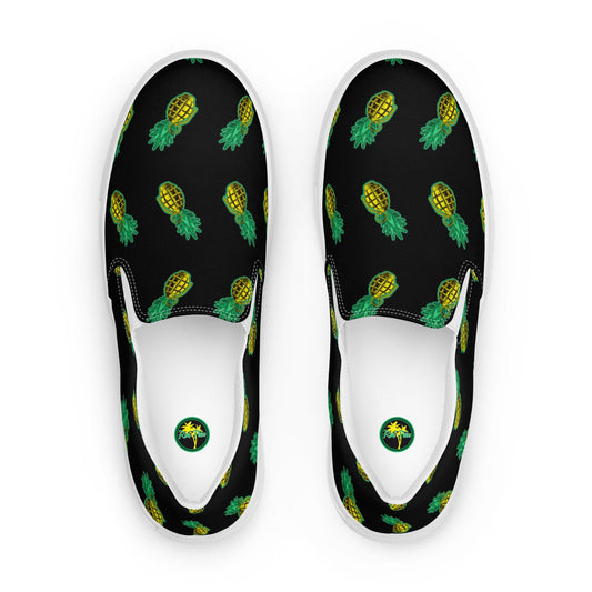 Rad Palm Pineapple Death Men’s Slip-On Canvas Shoes