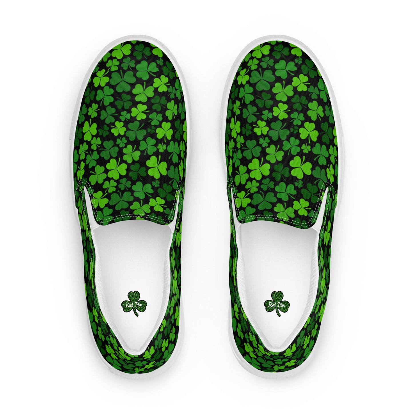 Rad Palm St. Patrick's Day Men’s Slip-On Canvas Shoes