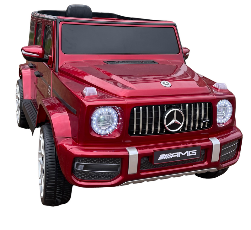 Load image into Gallery viewer, Mercedes Benz 12V Electric Kids Ride-on Car with Remote Control and MP3 Player in Burgundy, White, and Yellow
