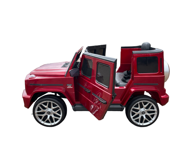 Load image into Gallery viewer, Mercedes Benz 12V Electric Kids Ride-on Car with Remote Control and MP3 Player in Burgundy, White, and Yellow
