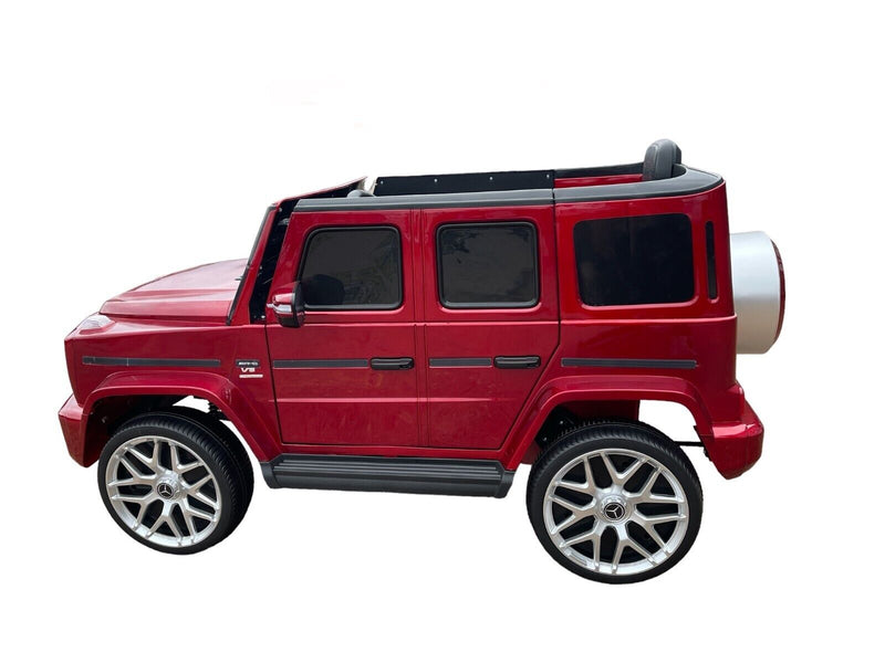 Load image into Gallery viewer, Mercedes Benz 12V Electric Kids Ride-on Car with Remote Control and MP3 Player in Burgundy, White, and Yellow
