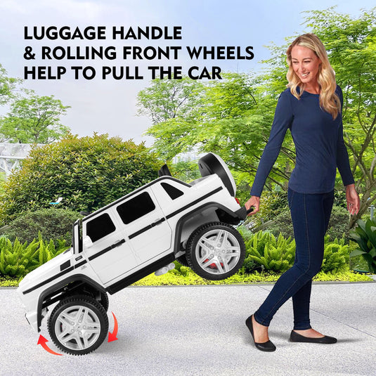 Mercedes-Benz 12V Kids Ride On Car with Music, LED Lights, Bluetooth, and Remote Control