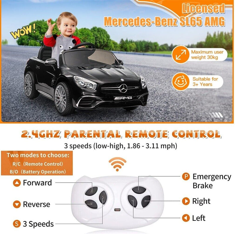 Load image into Gallery viewer, Mercedes-Benz SL65 AMG Electric Ride-On Car for Kids with RC, MP3, and LED Lights
