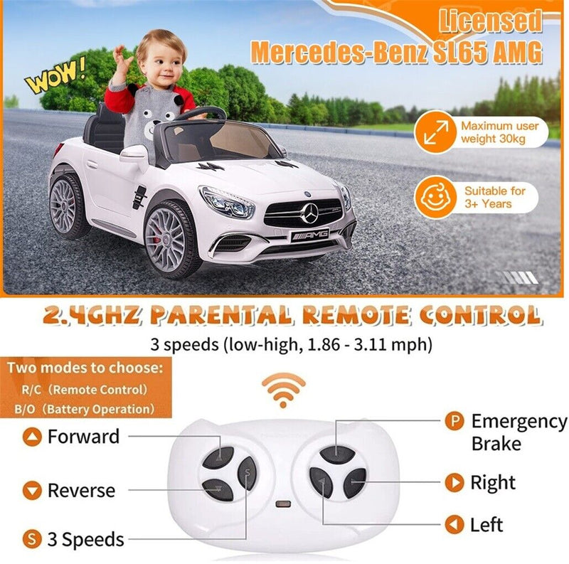 Load image into Gallery viewer, Mercedes-Benz SL65 AMG Electric Ride-On Car for Kids with RC, MP3, and LED Lights
