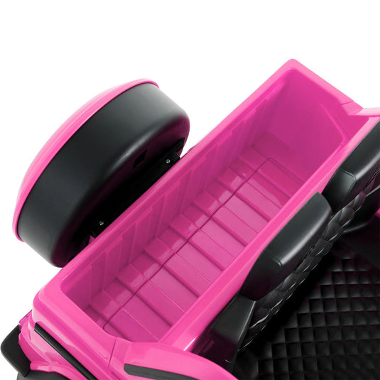 Mercedes-Benz Electric Ride-On Car for Kids with 3 Speeds, LED Lights, and RC Control - Pink